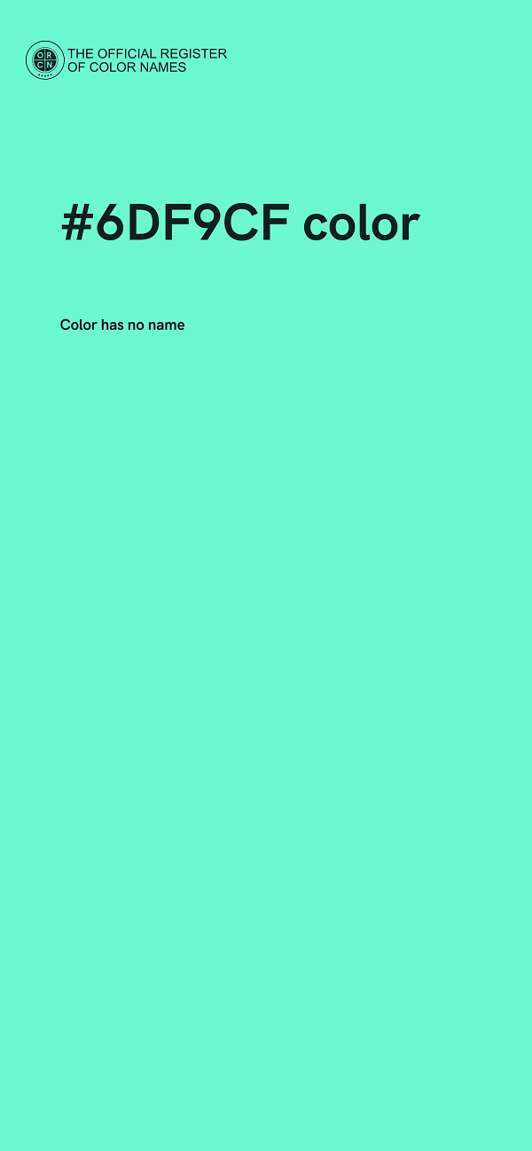 #6DF9CF color image