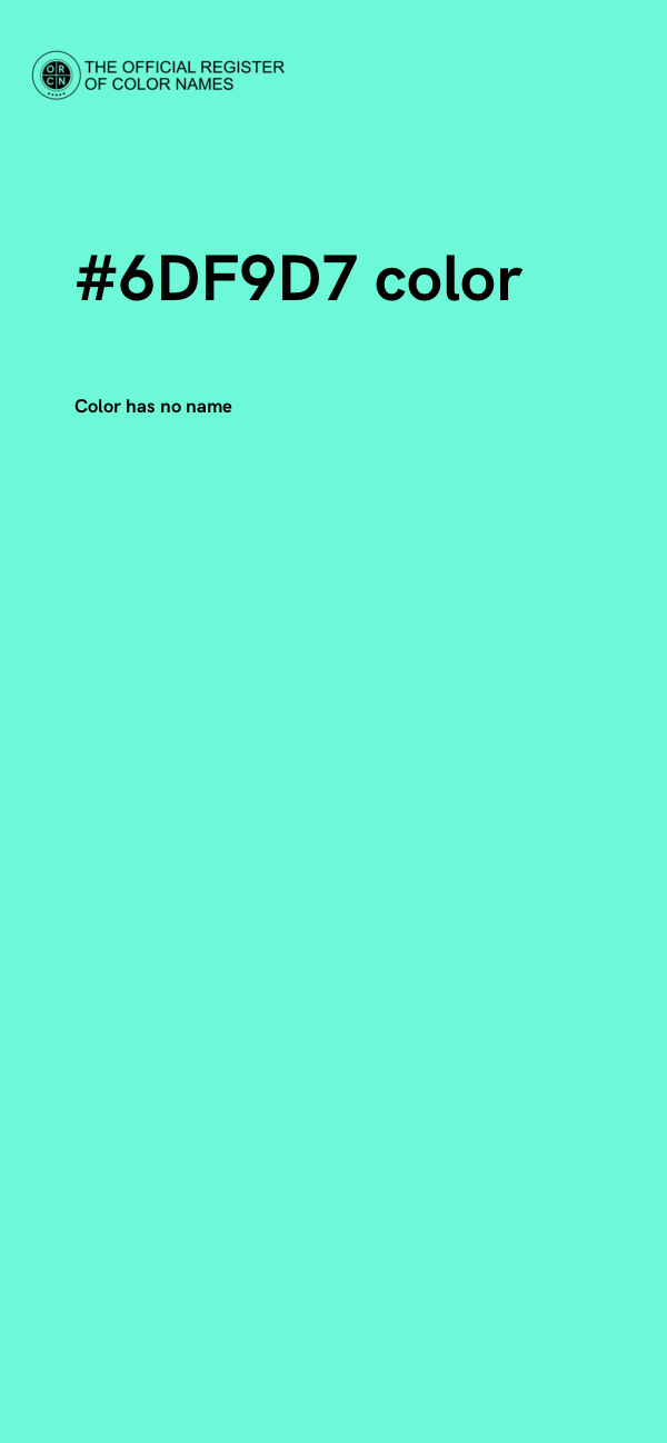 #6DF9D7 color image