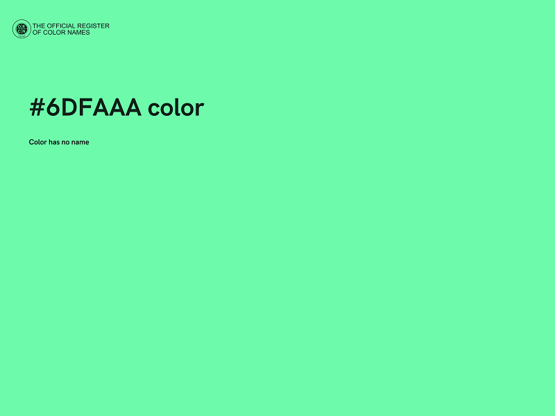 #6DFAAA color image