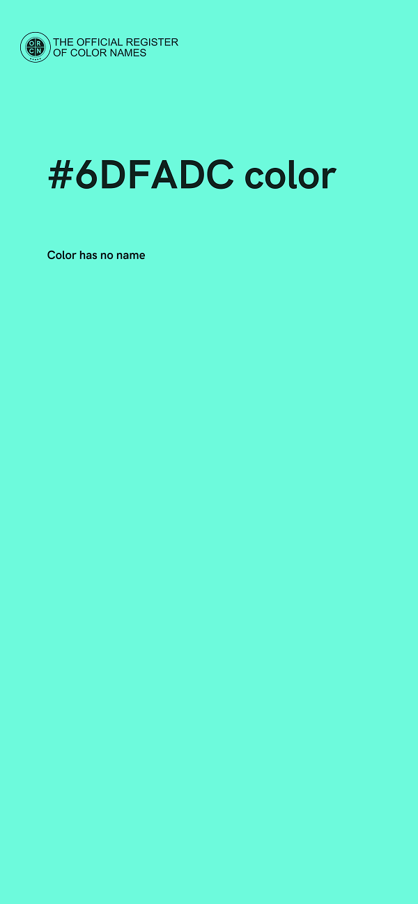 #6DFADC color image