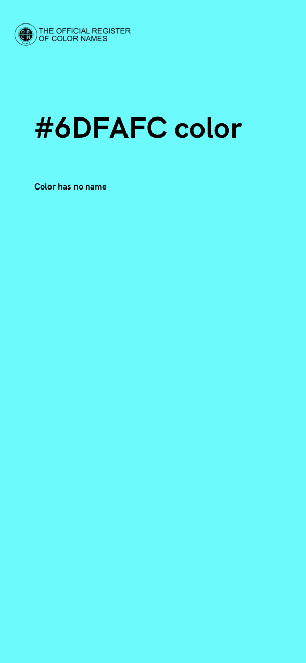 #6DFAFC color image