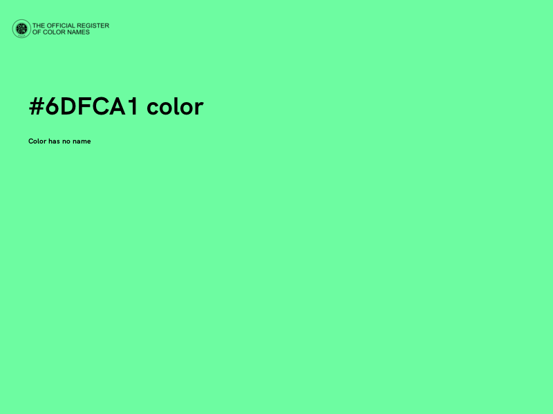 #6DFCA1 color image