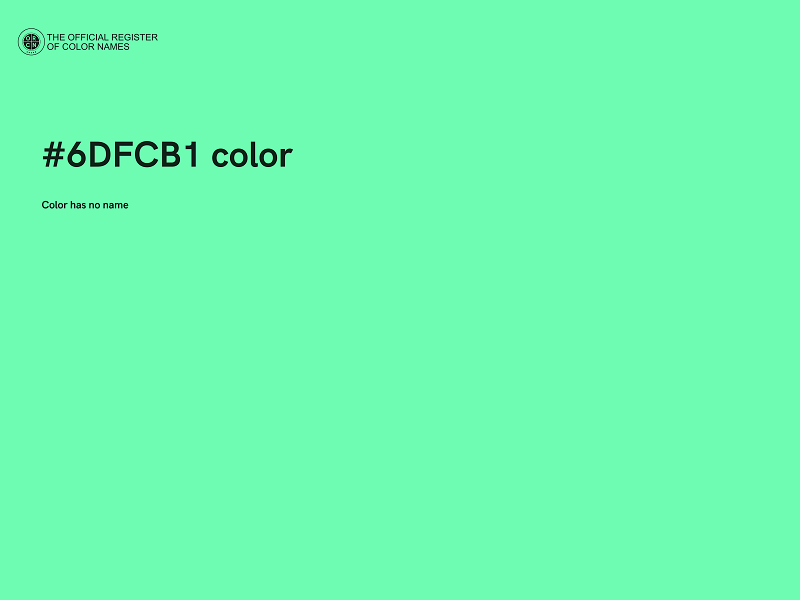 #6DFCB1 color image