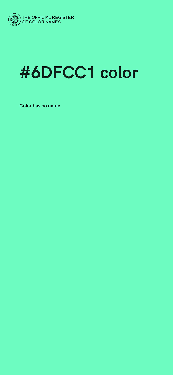 #6DFCC1 color image