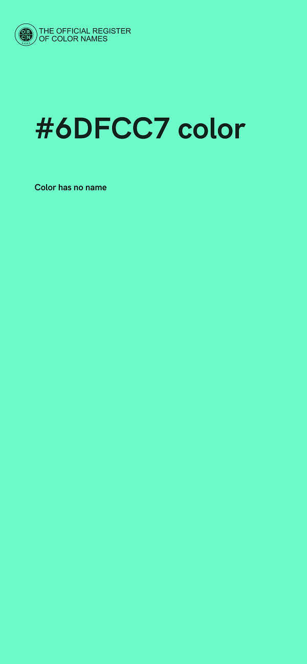 #6DFCC7 color image