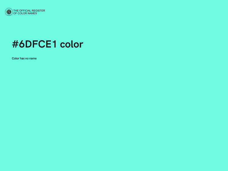 #6DFCE1 color image