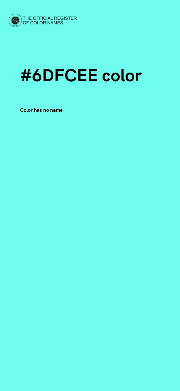 #6DFCEE color image