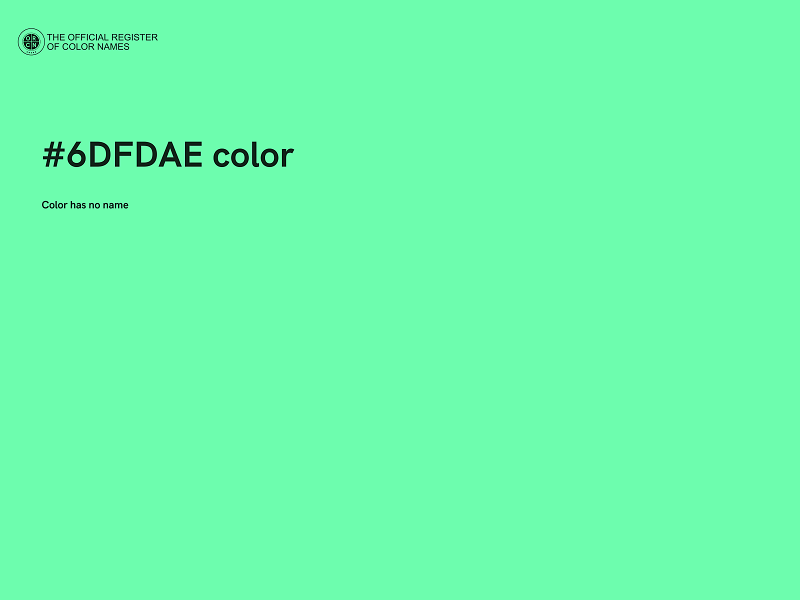 #6DFDAE color image