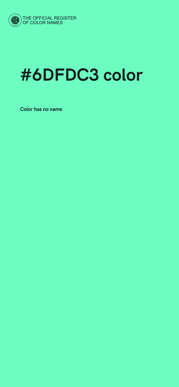 #6DFDC3 color image
