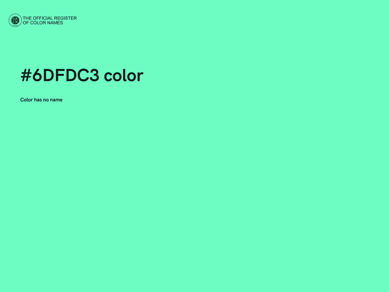 #6DFDC3 color image