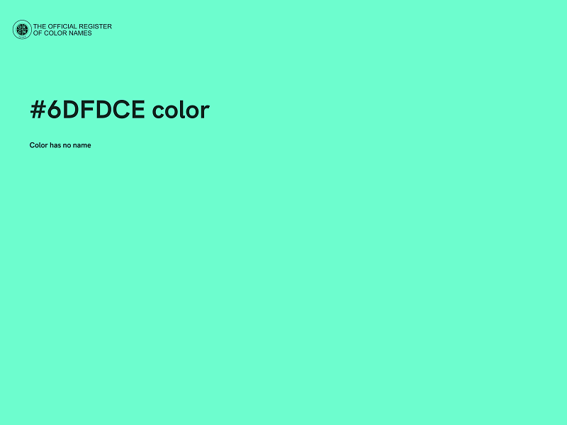 #6DFDCE color image
