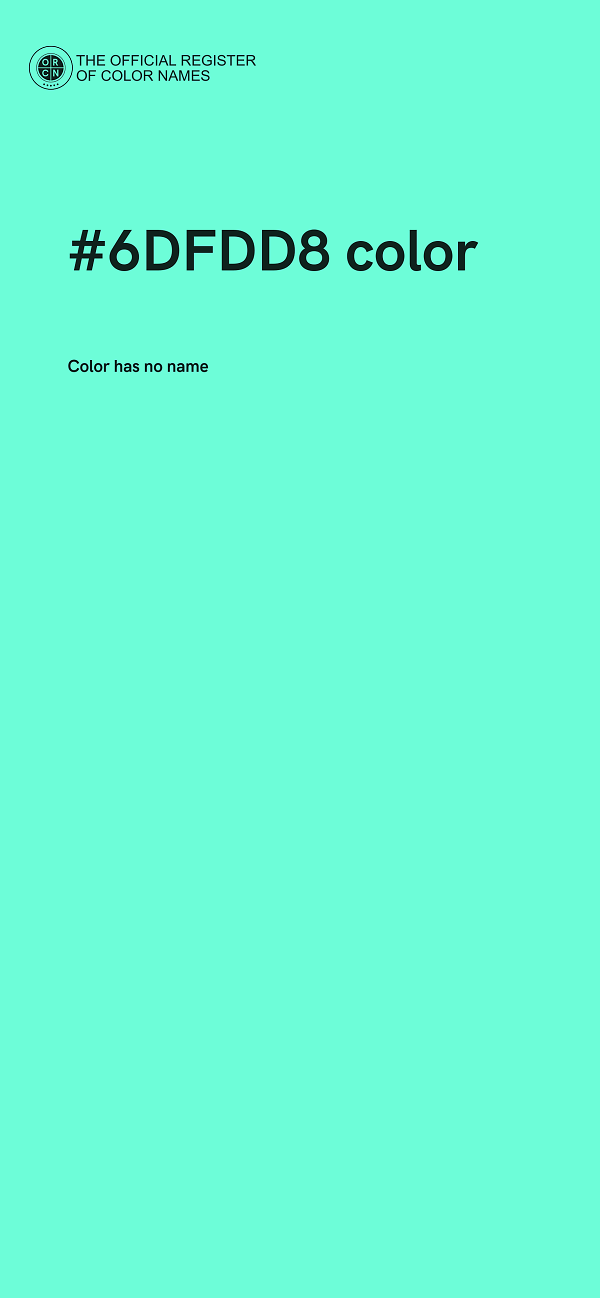 #6DFDD8 color image