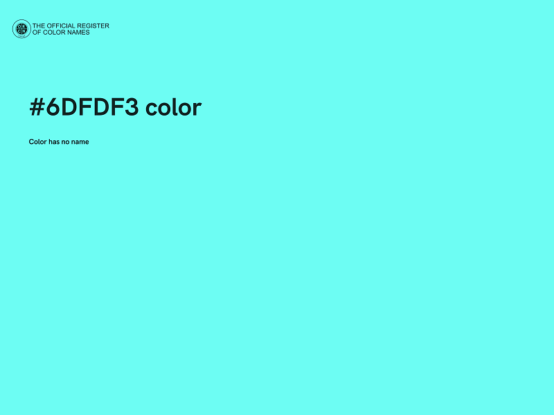 #6DFDF3 color image