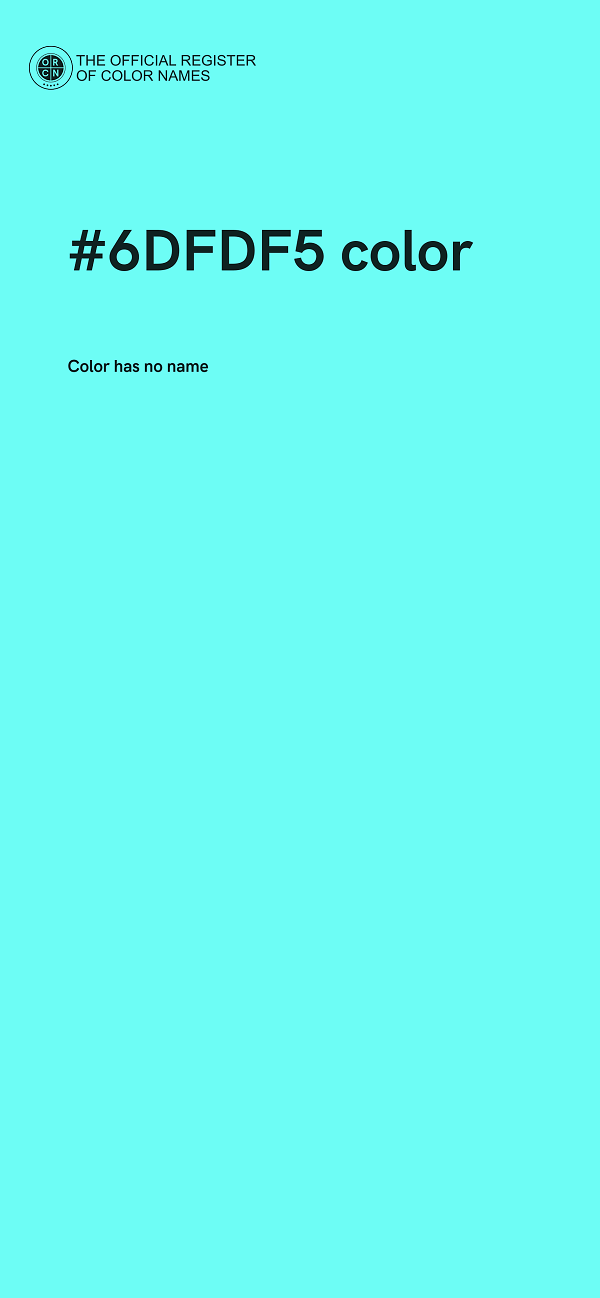 #6DFDF5 color image