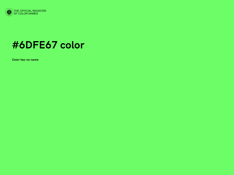 #6DFE67 color image
