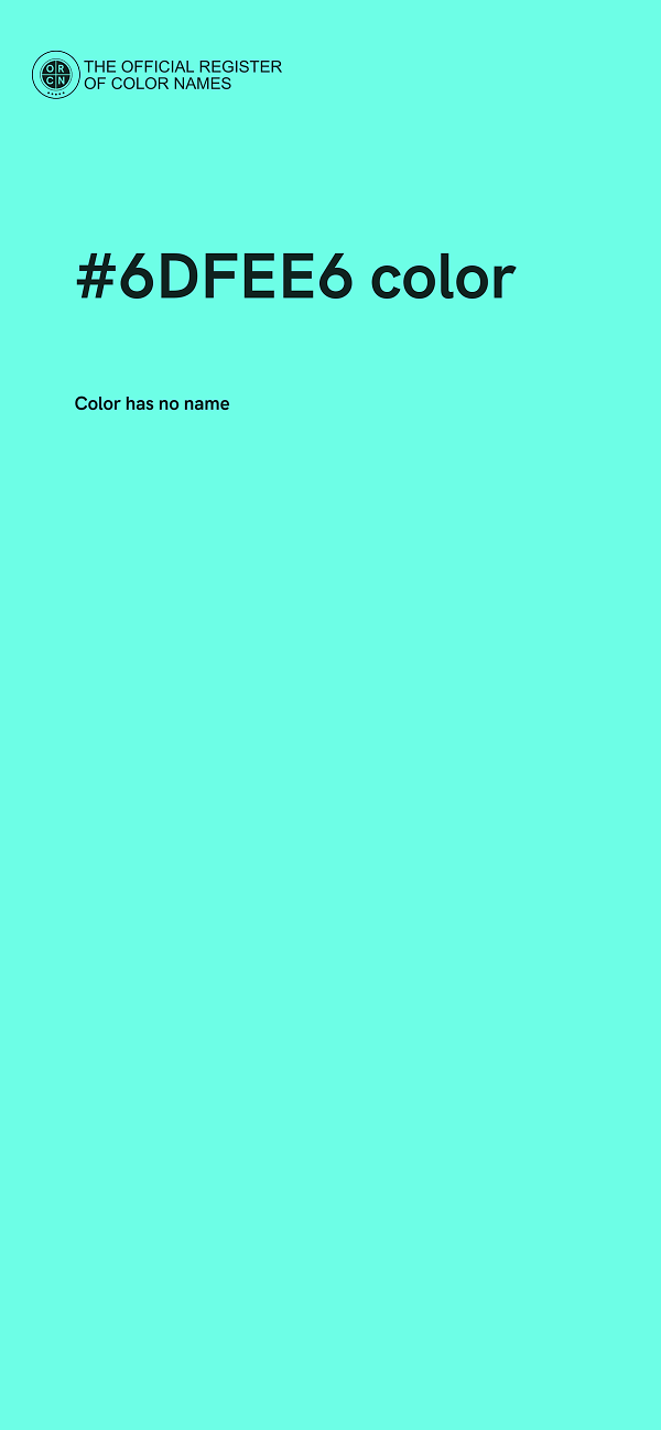 #6DFEE6 color image