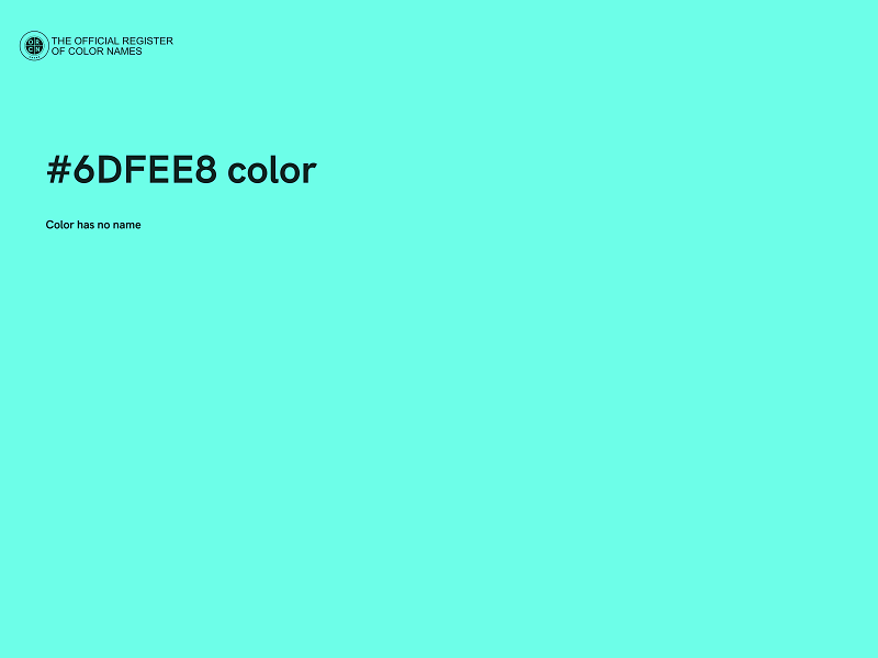 #6DFEE8 color image