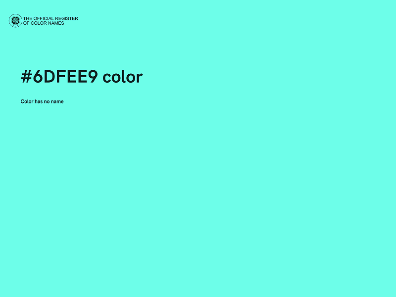 #6DFEE9 color image