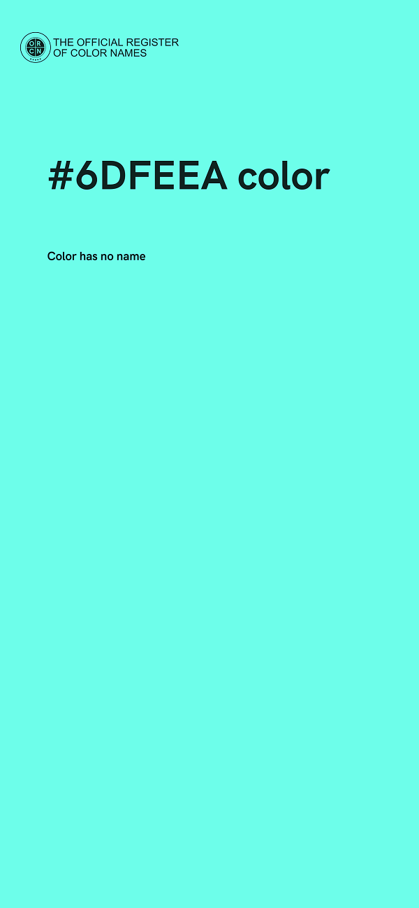 #6DFEEA color image