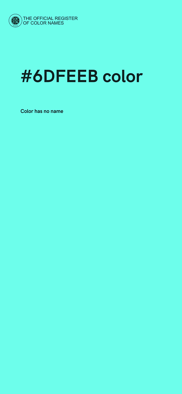#6DFEEB color image