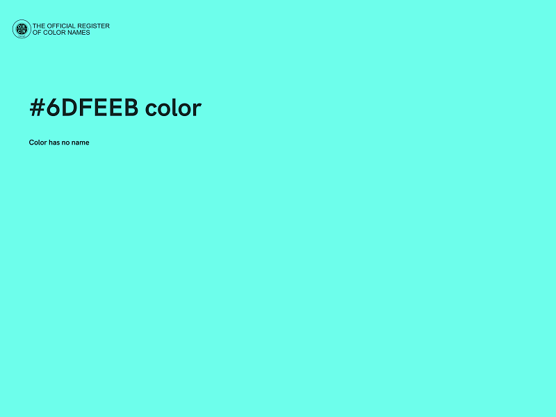 #6DFEEB color image
