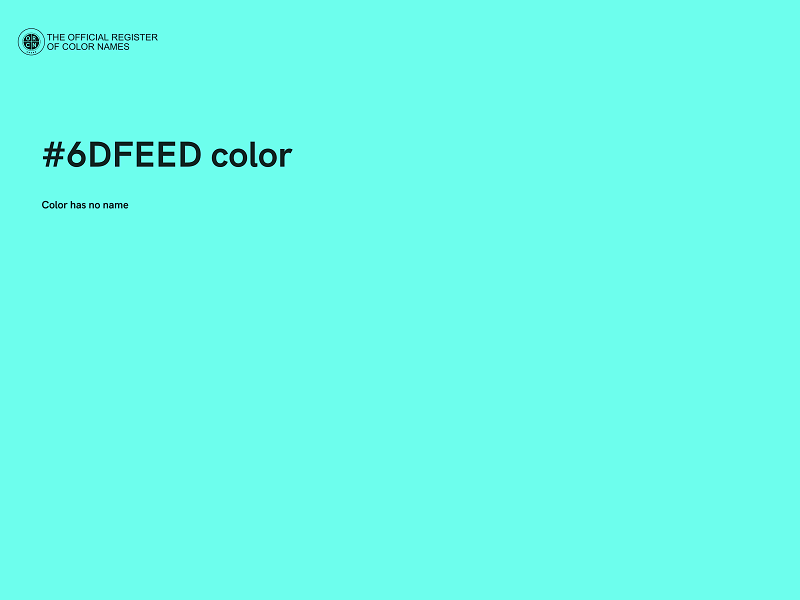 #6DFEED color image