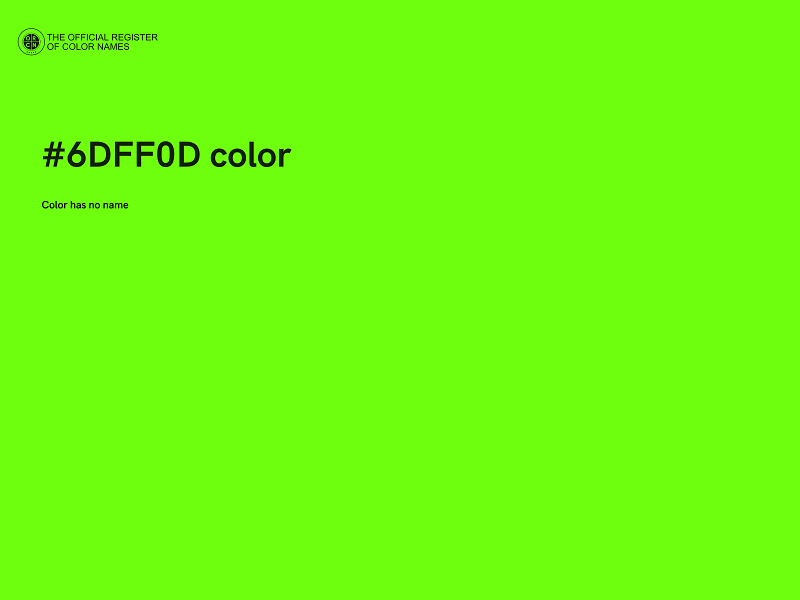 #6DFF0D color image