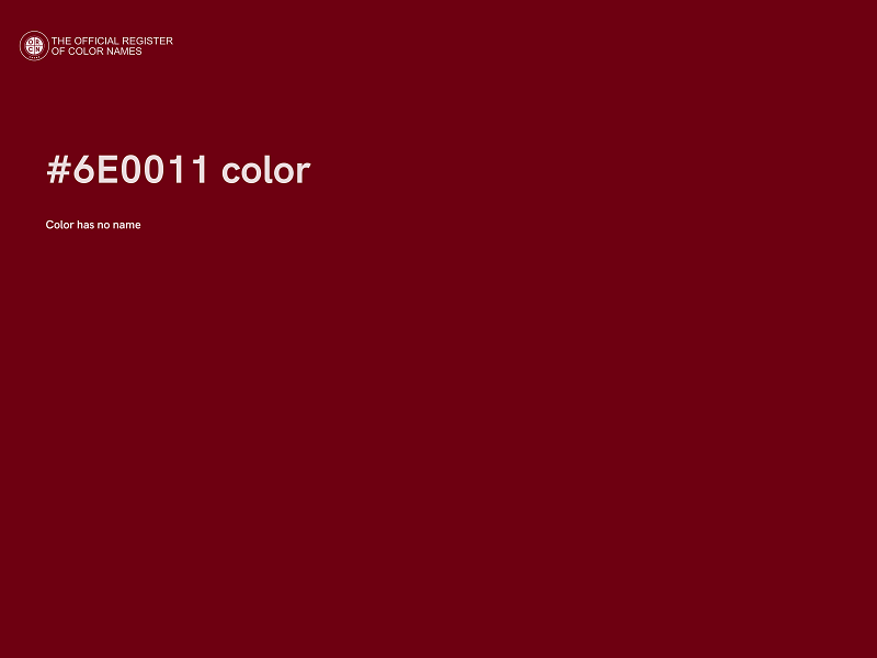 #6E0011 color image