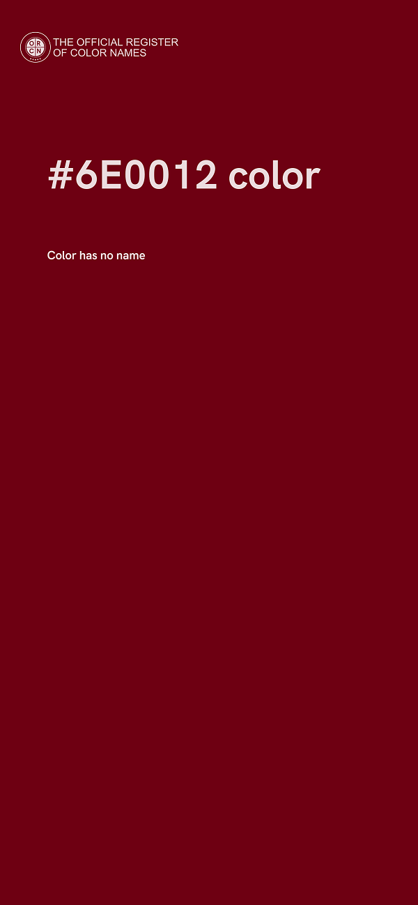 #6E0012 color image