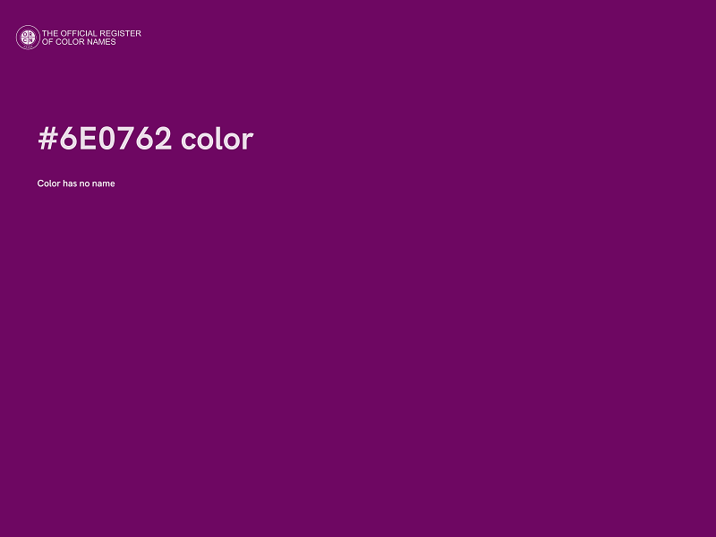 #6E0762 color image