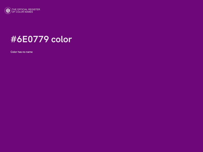 #6E0779 color image