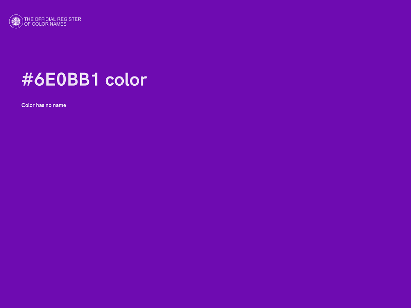 #6E0BB1 color image