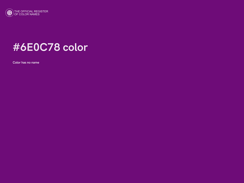 #6E0C78 color image