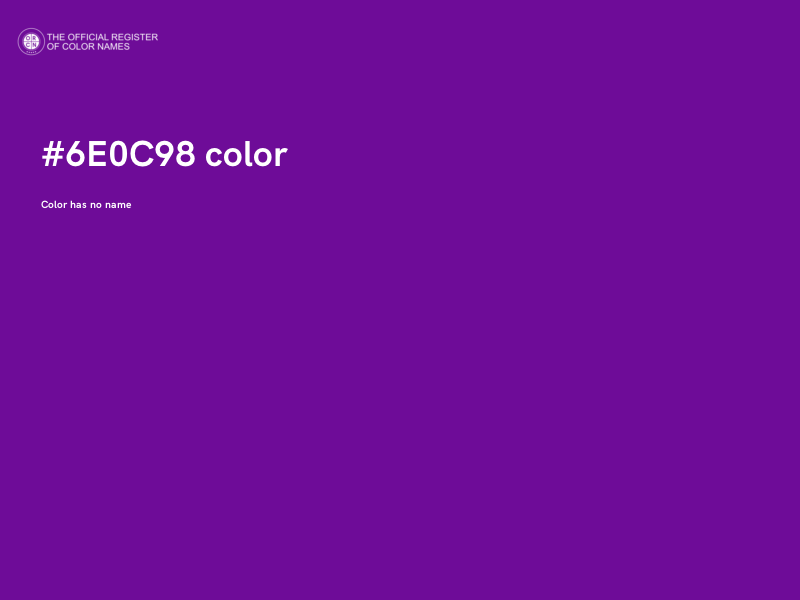 #6E0C98 color image
