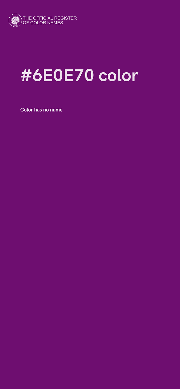 #6E0E70 color image