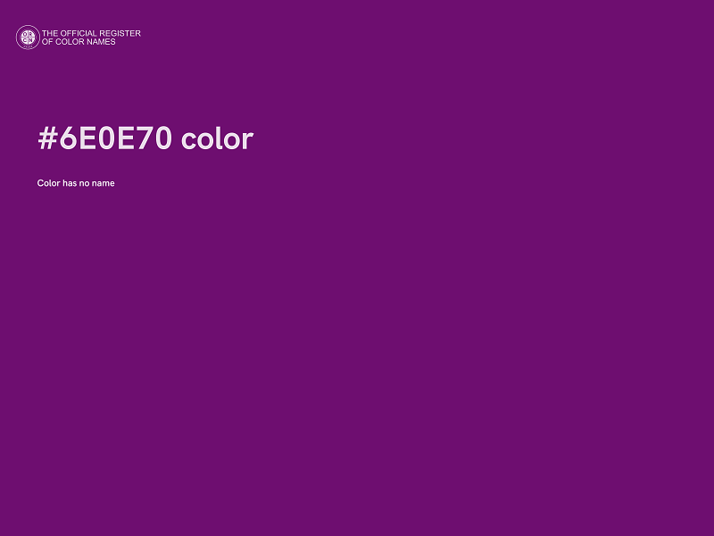 #6E0E70 color image