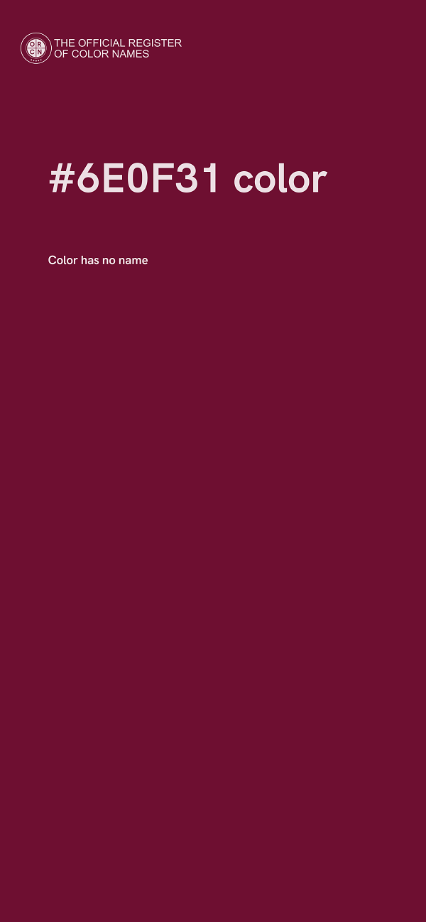 #6E0F31 color image