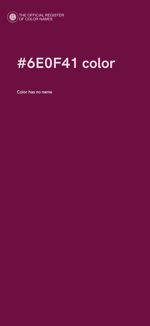 #6E0F41 color image