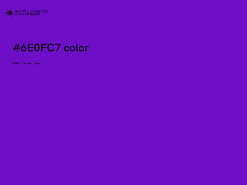 #6E0FC7 color image