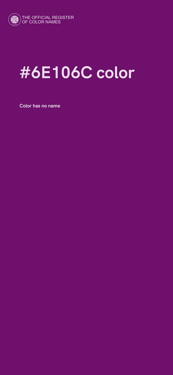 #6E106C color image