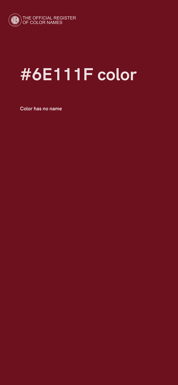 #6E111F color image