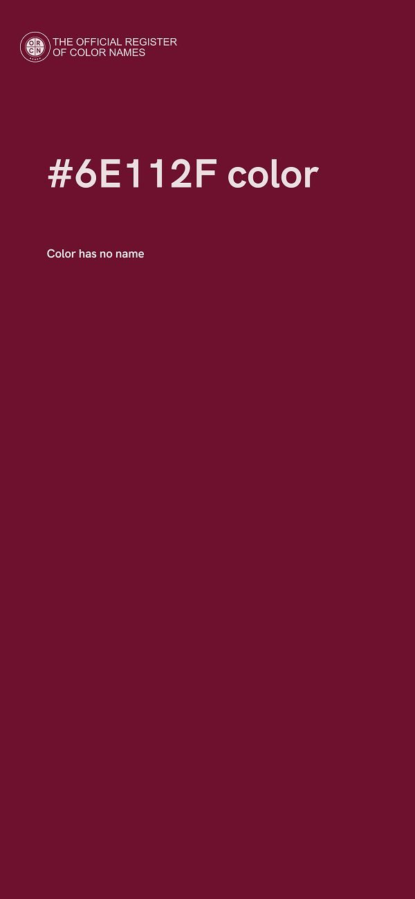 #6E112F color image