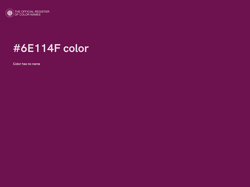 #6E114F color image