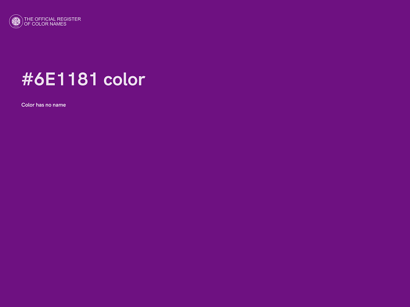 #6E1181 color image