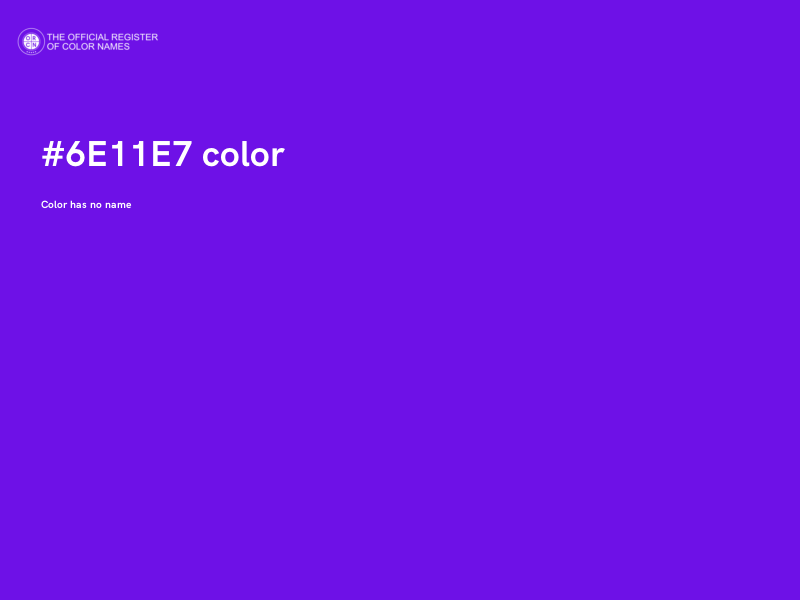 #6E11E7 color image