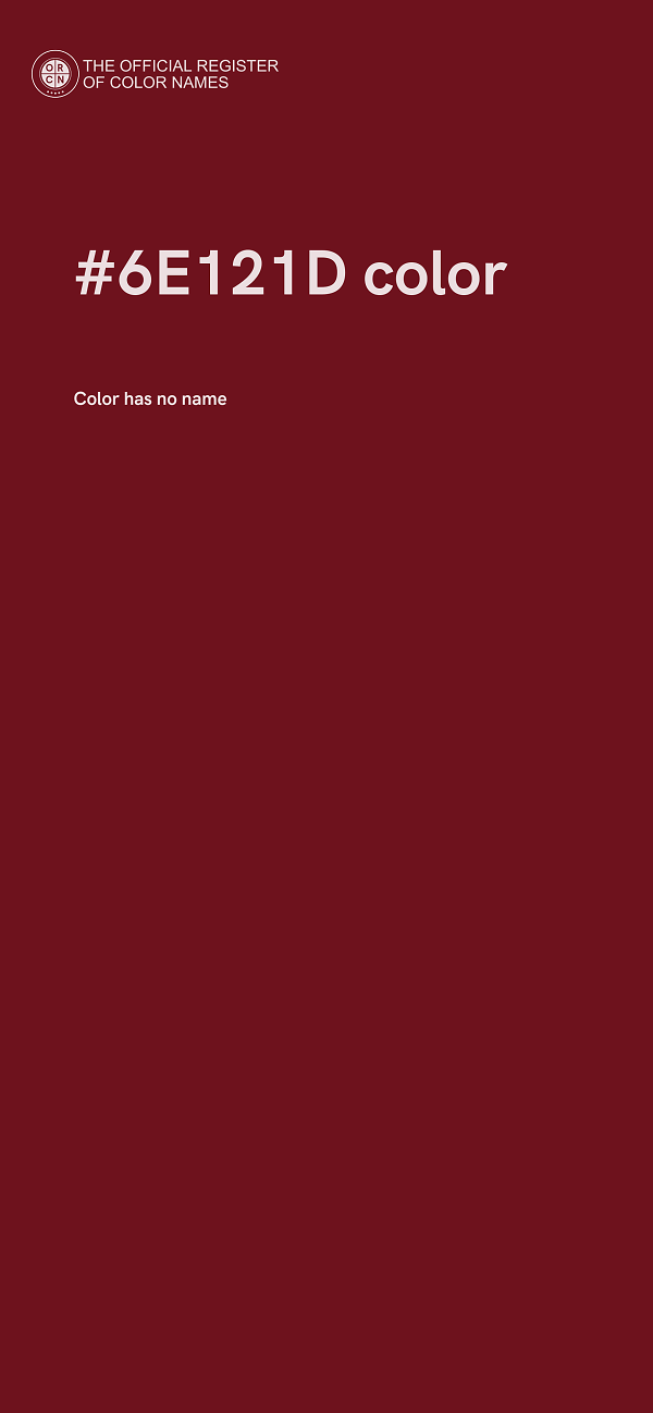 #6E121D color image