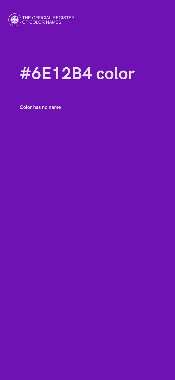 #6E12B4 color image