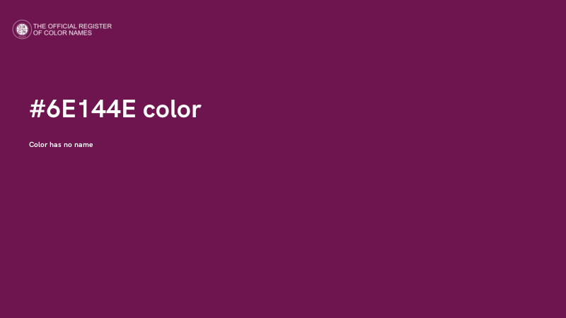 #6E144E color image