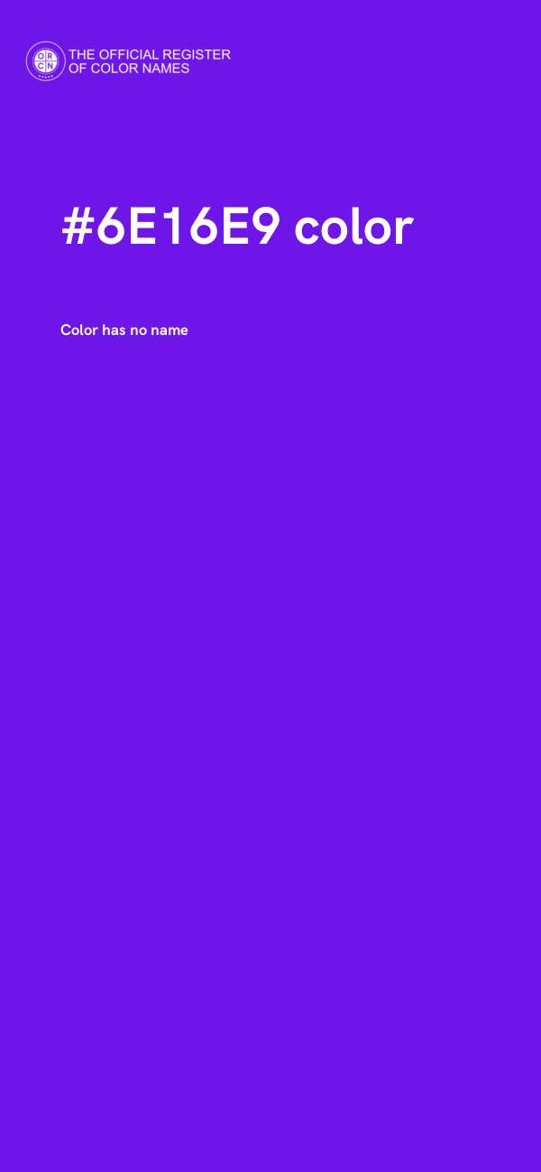 #6E16E9 color image