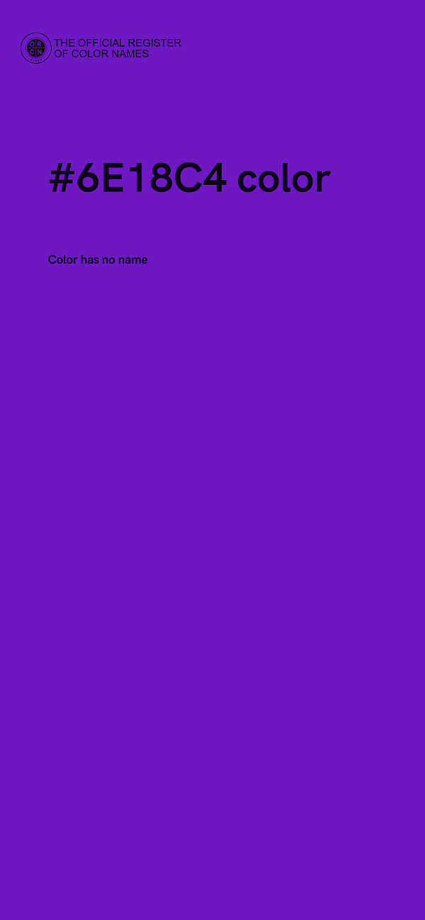 #6E18C4 color image